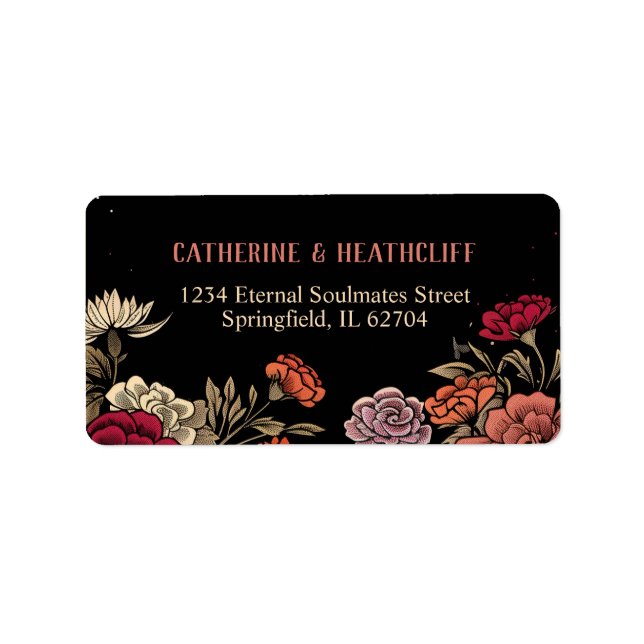 Till Death Do Us Part Wedding Adressetikett (Framsidan)