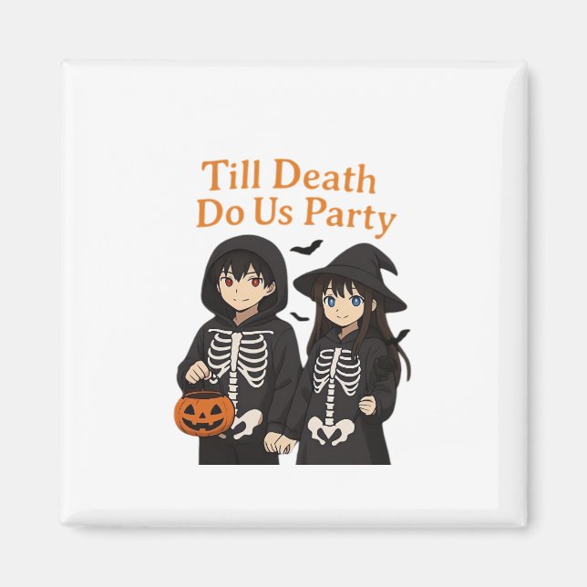 Till Death Do Us Party – Anime Halloween Par Coupl Magnet (Framsidan)