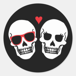 Till Death do US Party - (Red) Kuvert Seal Runt Klistermärke
