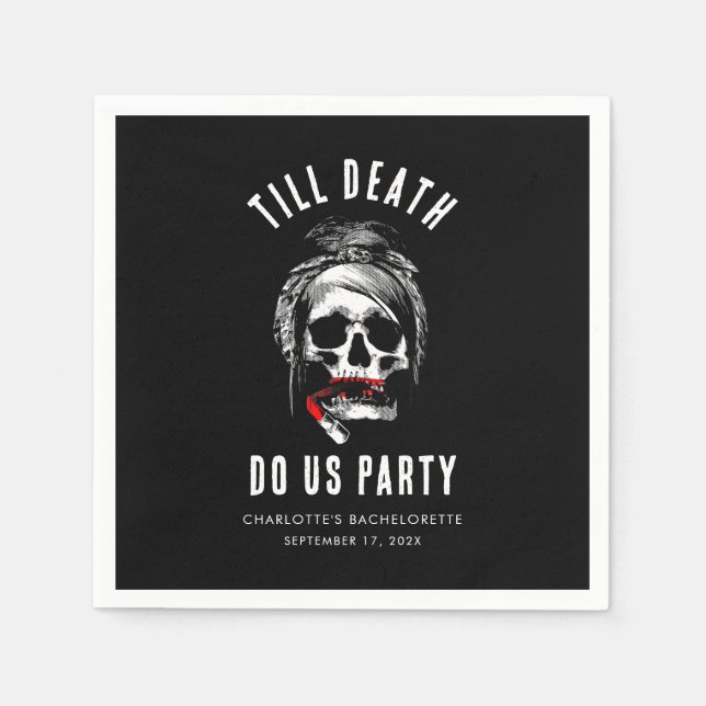 Till Death Do Us Party Sängvät Sett Papper Pappersservett (Framsidan)