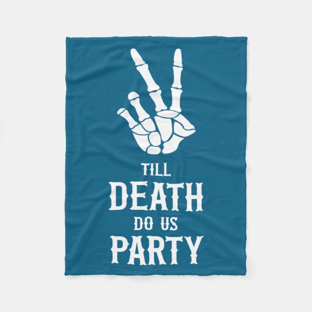 Till Death Do Us Party Skeleton Bachelorette Party Fleecefilt (Framsidan)