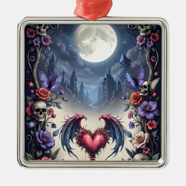 Till Death & Moonlight Bind Us.  Julgransprydnad Metall (Framsidan)