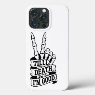 Till Death Peace Hand Skeleton