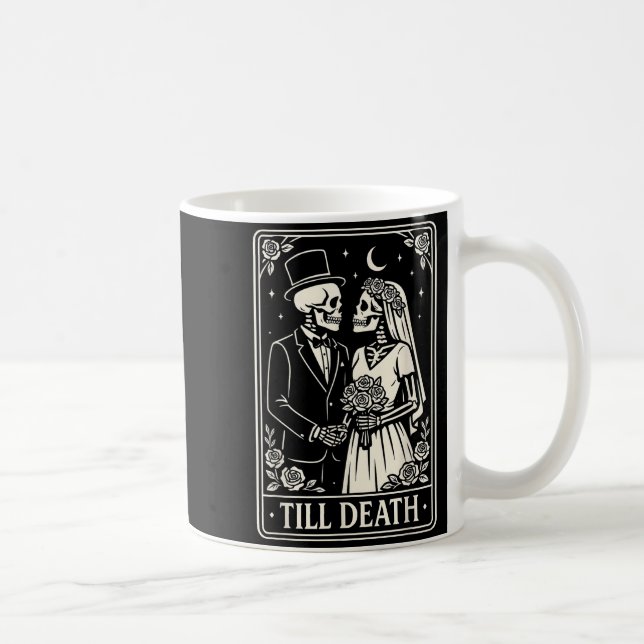 Till Death Skeleton Love Couples Gothic Wedding Br Kaffemugg (Höger)