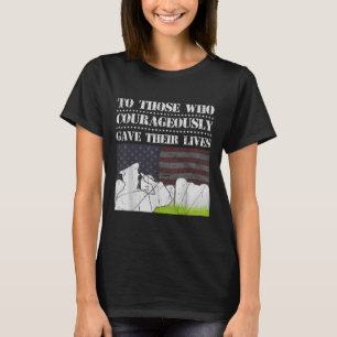 Till dem som modigt gav sina liv Memoria T Shirt
