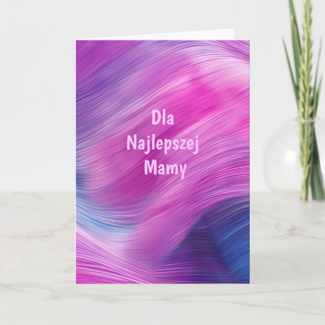 Till den bästa mamman – Pastell Akvarell Kort (Framsida)