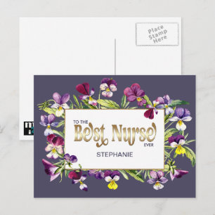 Till den bästa sjuksköterskan någonsin. Anpassat n Vykort