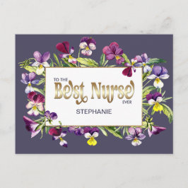 Till den bästa sjuksköterskan någonsin. Anpassat n Vykort