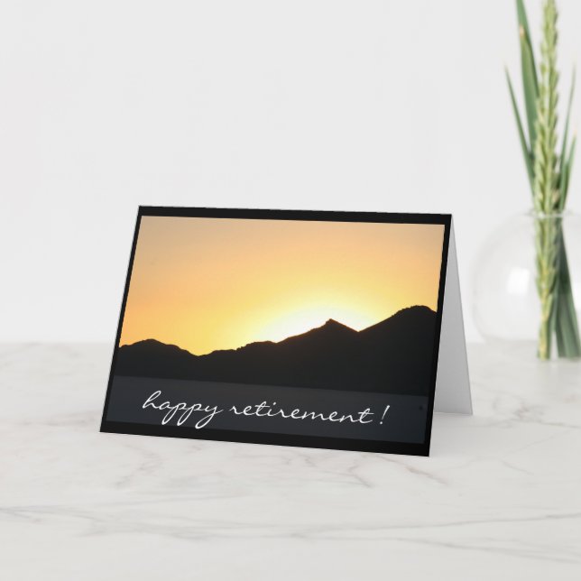 till den pensionerade solnedgången kort (Framsida)