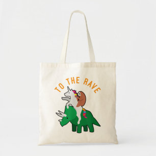 Till den ravofynne EDM Unicorn Sloth Dinosaur Tygkasse