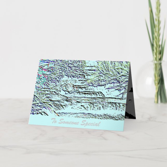 Till den speciella någon Vattenfallshälsning Kort (Framsida)