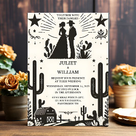 Till Desert Rodeo Retro Horse Rustic Westernare Br Inbjudningar