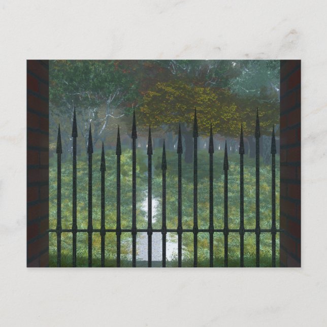 Till det gamla skogsportet vykort (Framsida)