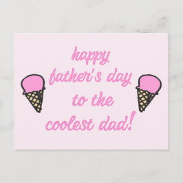 Till det kallaste pappa - Cute Ice Cream Fars dag Vykort