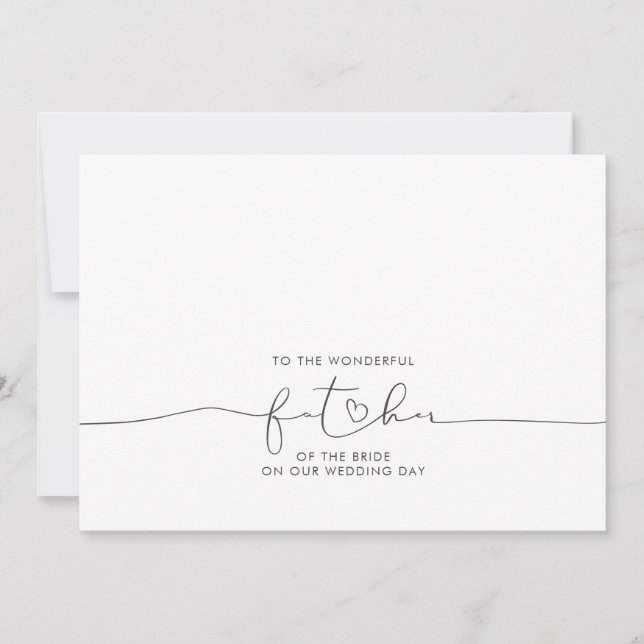 Till det underbara Far i Bride-meddelandet (Framsida)