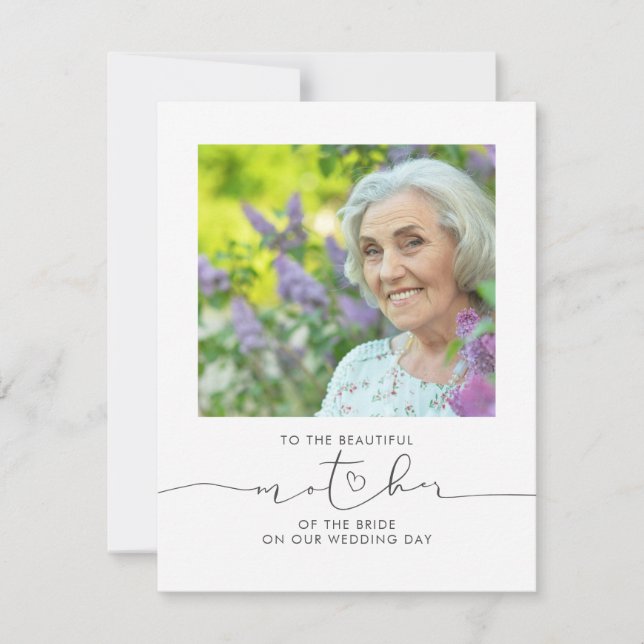 Till det vackra fotot i Budens mamma Bröllop (Framsida)