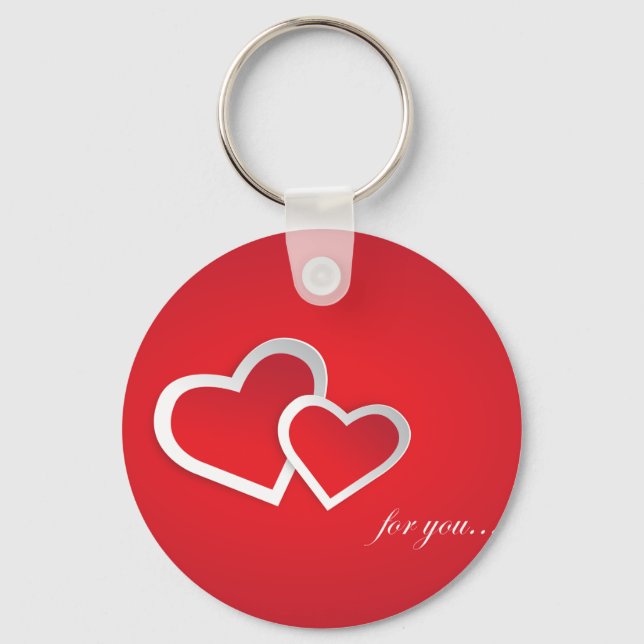 Till dig Alla hjärtans dag Hearts Design-21987 Nyckelring (Framsida)