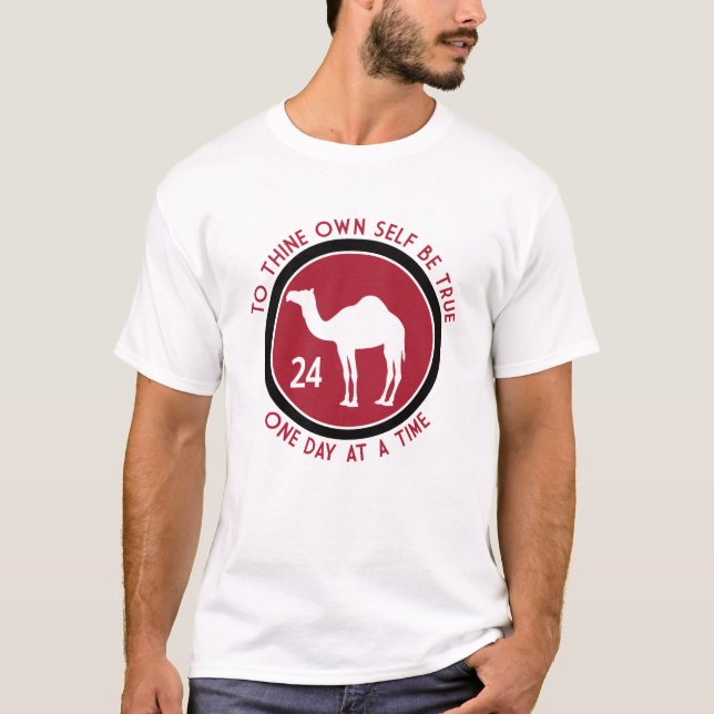Till dig själv var sann – Röd och svart logotyp T Shirt (Framsida)