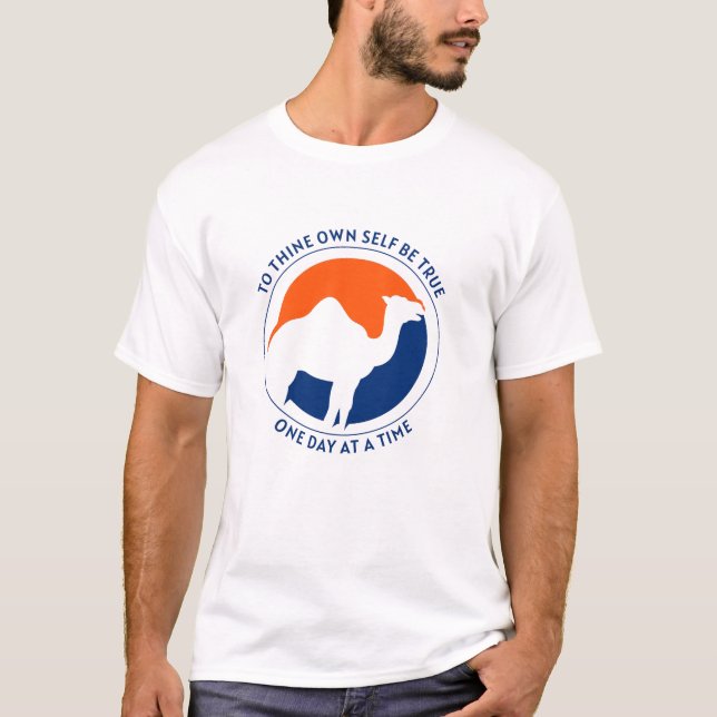 Till dig själv var sann T-shirt - Blå/Orange (Framsida)