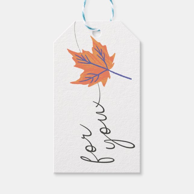 till dig vit, enkel märkre presentetikett (Framsidan)