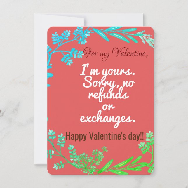 Till din valentinekort kort (Framsida)