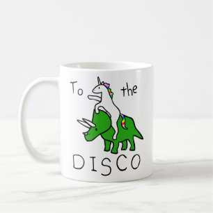 Till diskot (Unicornridningtriceratopsen) Kaffemugg