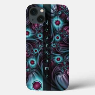 Till djupblått Rosa Abstrakt Fractal Art Namn