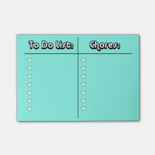 Till Do/Chores lista Posta-honom noterar Post-it Block
