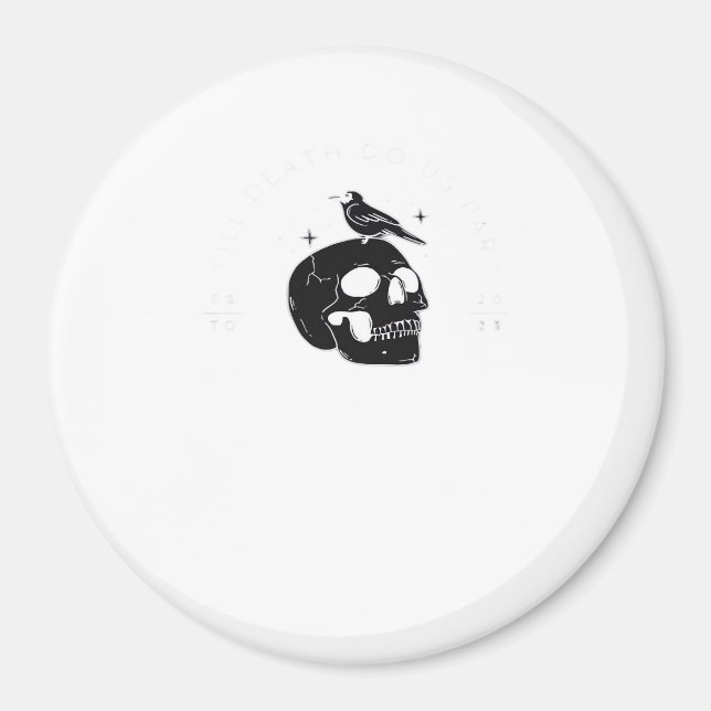 Till Död do oss Part Bröllop Classic Magnet (Framsidan)