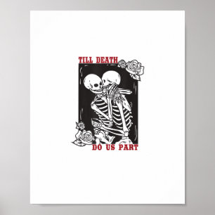 Till Död do oss Part Bröllop Skeleton Couple Vale Poster