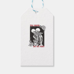 Till Död do oss Part Bröllop Skeleton Couple Vale Presentetikett