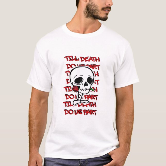 Till Död do oss Part Classic - Basic Halloween De T Shirt (Framsida)
