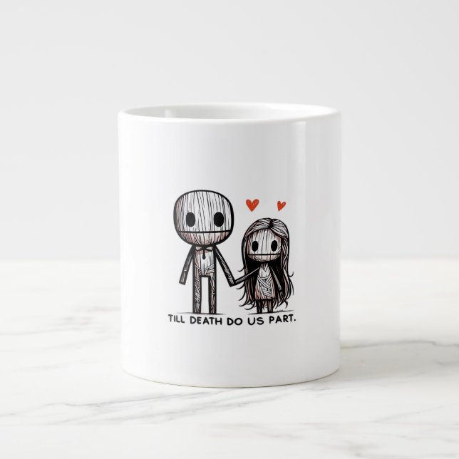 Till Död do oss Part Classic - Funny Bröllop Quot Jumbo Mugg (Framsidan)