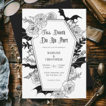 Till Död do oss Part Gothic Blommigt Bröllop