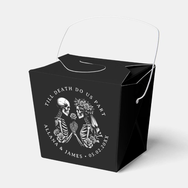 Till Död do oss Part Gothic Bröllop Presentaskar (Framsidan Sidan)