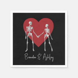 Till Död do oss Part Skeleton Black Pappersservett