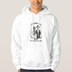 Till Död do oss Part Skeleton Bröllop Couple Vale Hoodie