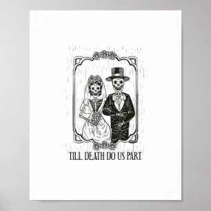 Till Död do oss Part Skeleton Bröllop par - Poster