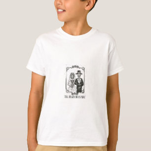 Till Död do oss Part Skeleton Bröllop par - T Shirt