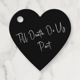Till Död do oss Part Skeleton White Gåvor Etiketter