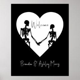 Till Död do oss Part Skeleton White Välkommen Poster