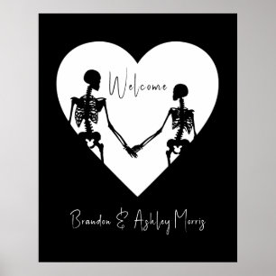 Till Död do oss Part Skeleton White Välkommen Poster