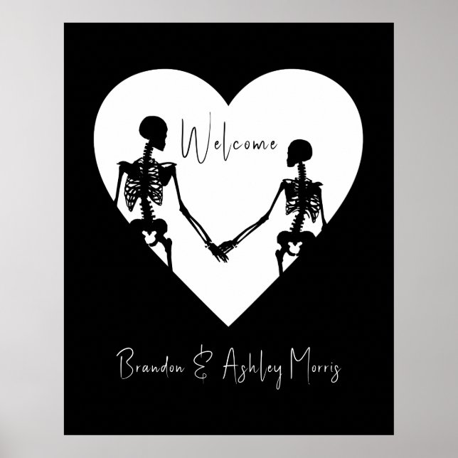 Till Död do oss Part Skeleton White Välkommen Poster (Framsidan)