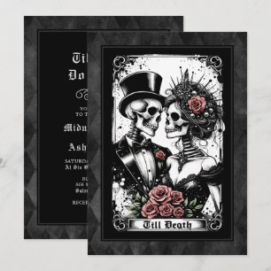 Till Död do oss Part Tarot Bröllop Inbjudningar