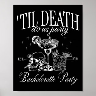 Till Död do oss Party Funny Skeleton Drinking Che Poster