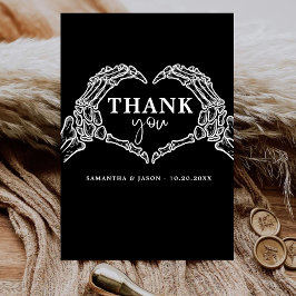 Till Död do oss Party Gothic Halloween bröllop Tack Kort