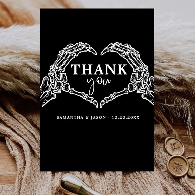 Till Död do oss Party Gothic Halloween bröllop Tack Kort (Skapare uppladdad)