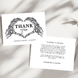 Till Död do oss Party Gothic Halloween bröllop Tack Kort