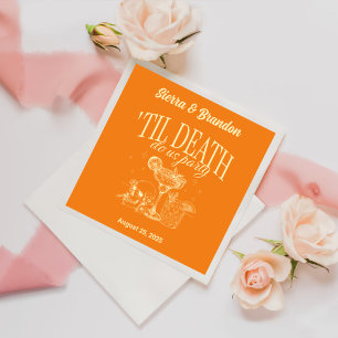 Till Död do oss Party Personlig Bröllop Napkin Pappersservett