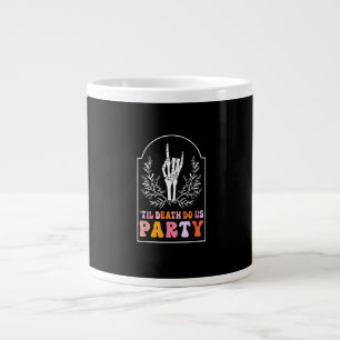 Till Död do oss Party Skeleton Retro Groovy Bache Jumbo Mugg